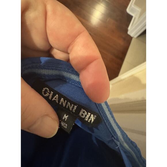 Gianni Bini Royal Blue Pleated Body Con Mini Dress Size Medium - Picture 5 of 5